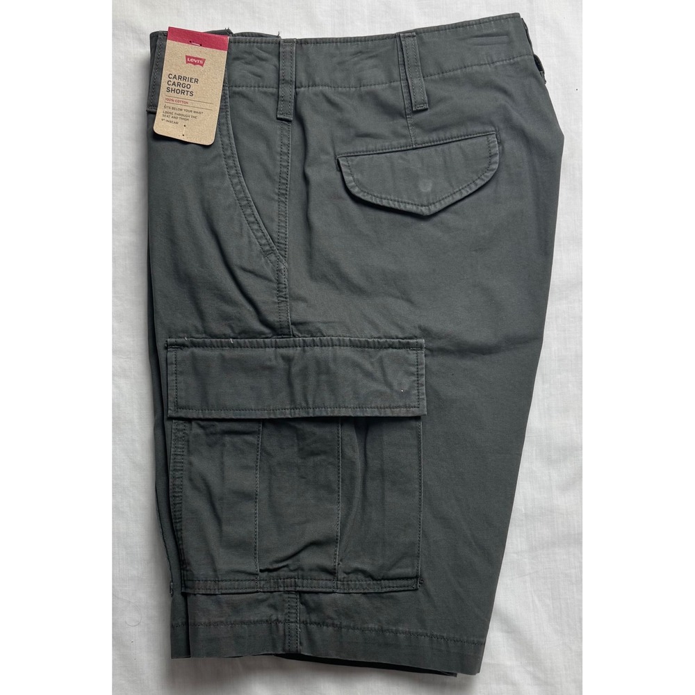 Levis Carrier Cargo Shorts Mens 30 Grey Cotton Loose Fit 9.5 Inseam outdoor